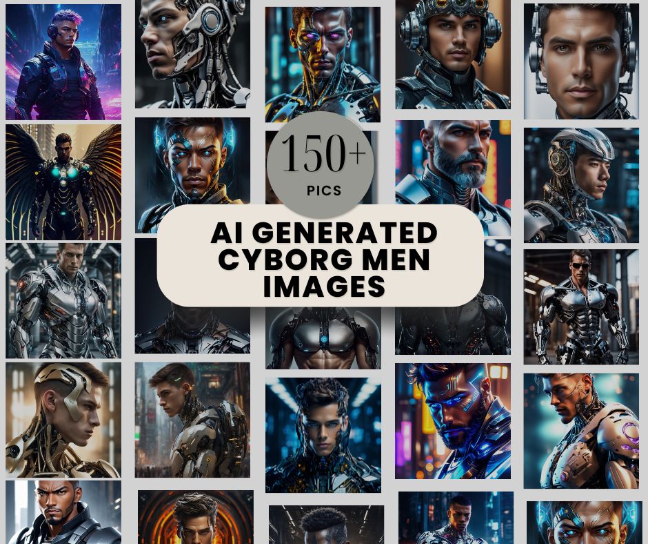 150+ AI Generated Cyborg Men Pictures.