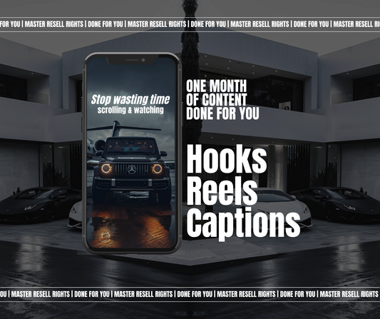 One Month Of Content Done For You Hooks Reels Captions