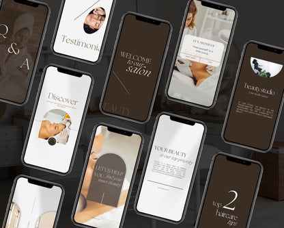 60 Beauty Salon Instagram Templates (post & story formats)