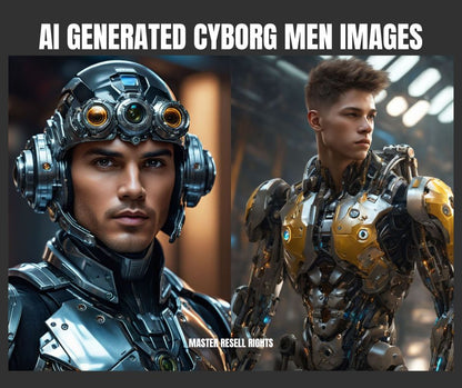 150+ AI Generated Cyborg Men Pictures.