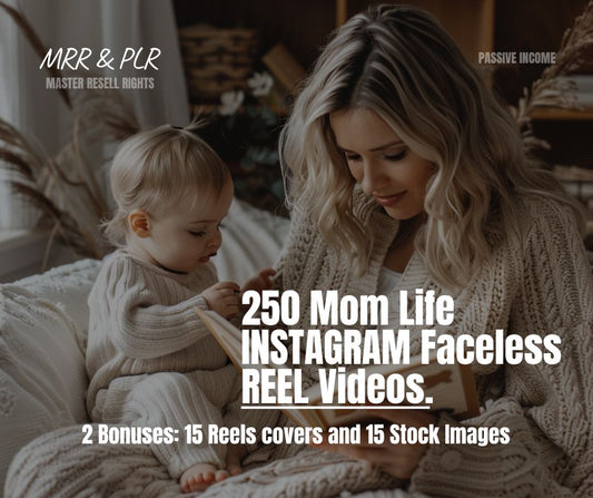 250 Mom Life INSTAGRAM Faceless Reel Videos+ BONUS.