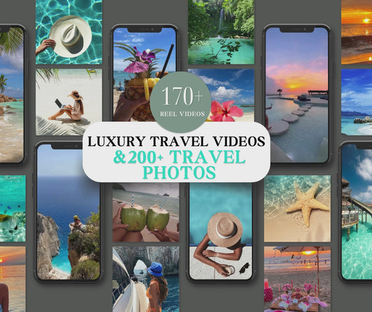 170+ Luxury Travel Reel Videos & 200+ Travel Photos